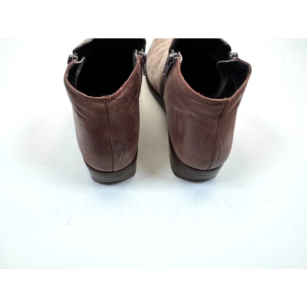 Naot Helm Ankle Boots Women 42 US‎ 11-11.5 Leather Zip Closure Round Toe Booties